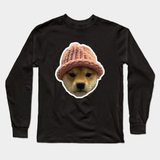 DOG WIF HAT - WIF Meme Coin Long Sleeve T-Shirt